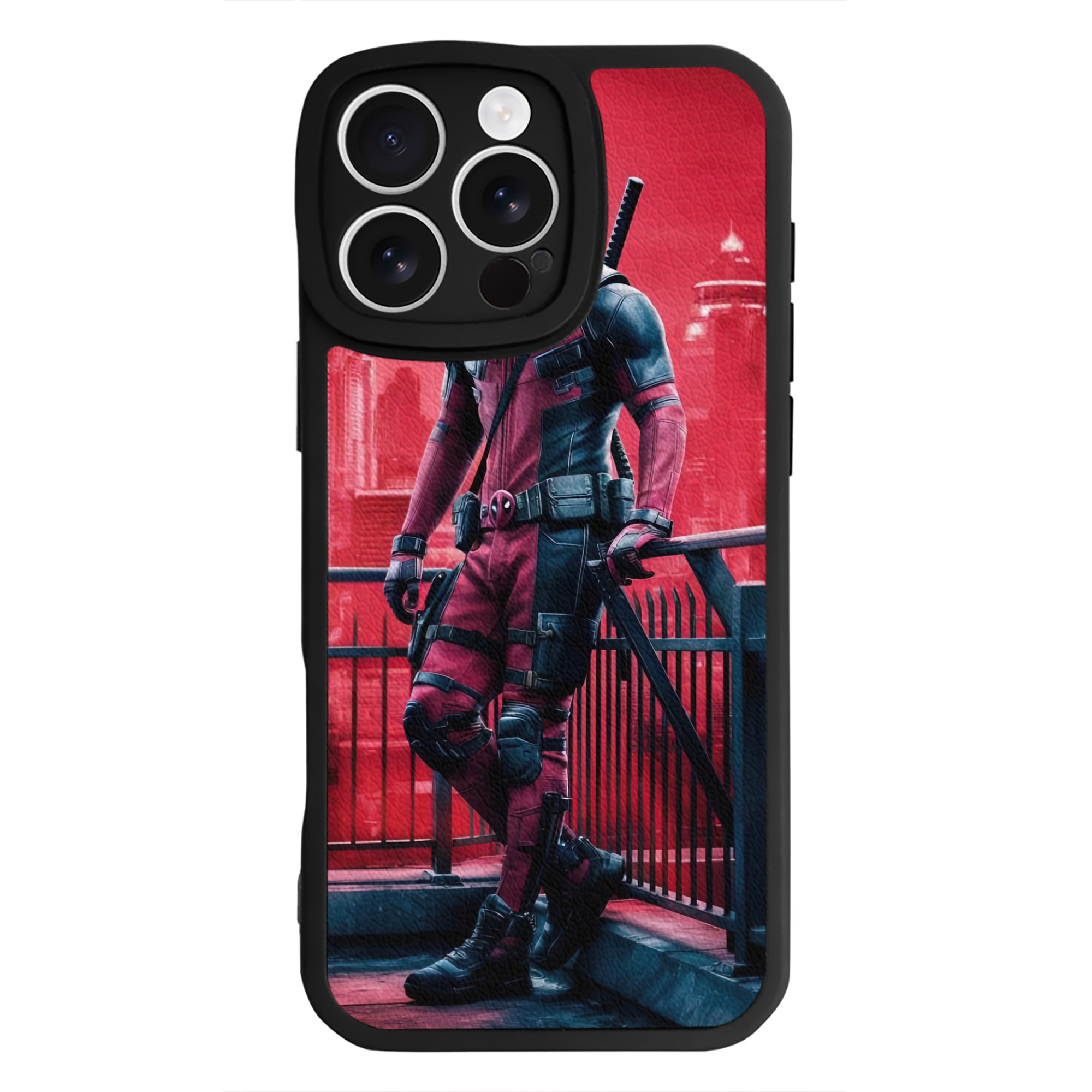 （画像用） Deadpool デッドプール 【iPhone 16シリーズ対応】シリコンスマホケース（レザー調） 材質：シリコン